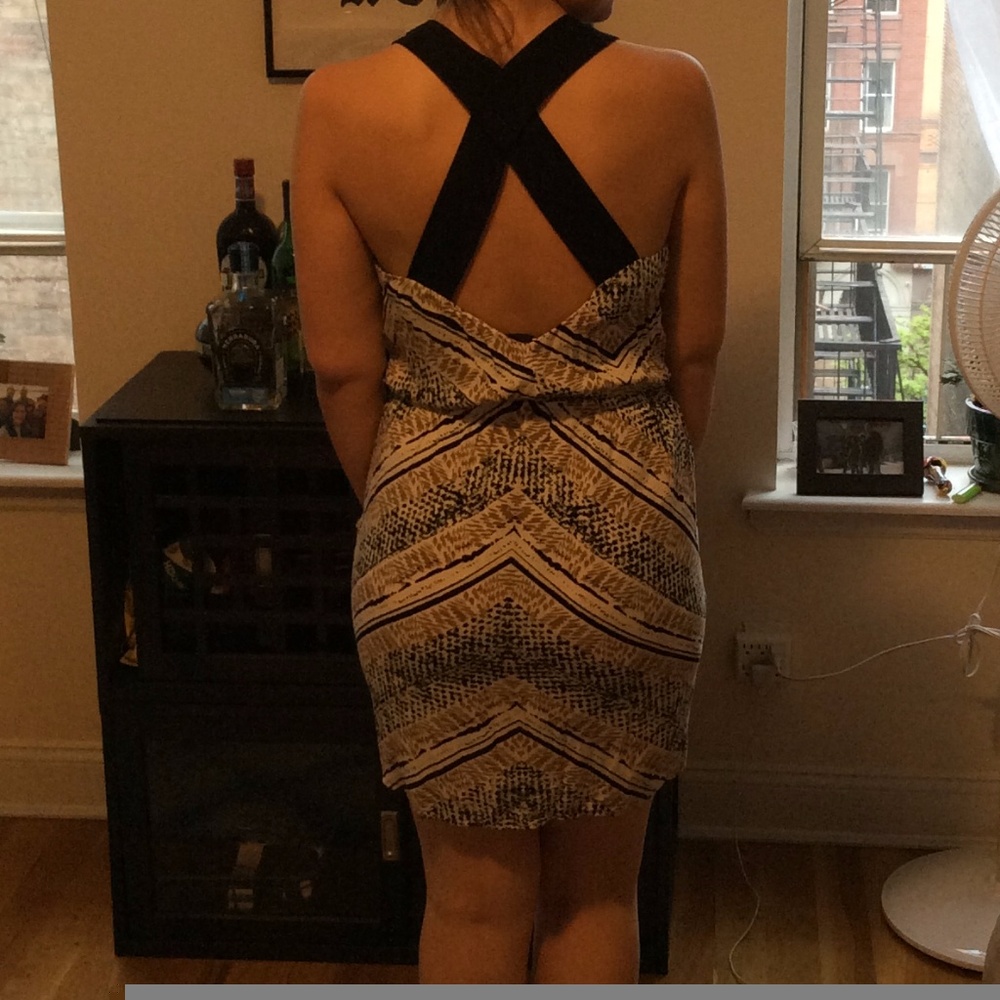 BCBGeneration Cross-Back Cocktail Dress